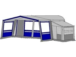 Te Velde Voortent De Wenne 240 Cm Blauw -Camping Koopjes 1 2 te velde voortenten met uitbouw de wenne blauw6