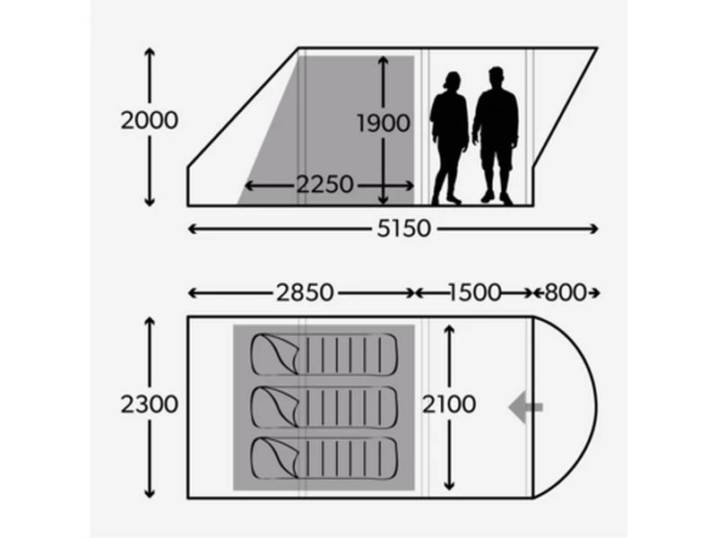 Dometic Opblaasbare Familie Tent Ftc Boracay 301 5 Dometic Opblaasbare Familie Tent Ftc Boracay 301 - Afbeelding 3