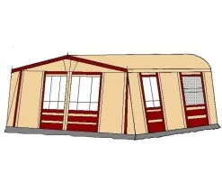 Te Velde Voortent Prelude 350 Cm Bordeaux -Camping Koopjes 14 tevelde voortent prelude bordeaux 350 rechts 2