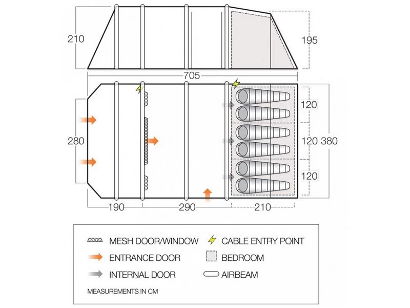 Vango Opblaasbare Tent Stargrove II Air 600 XL 6 Vango Opblaasbare Tent Stargrove II Air 600 XL - Afbeelding 4