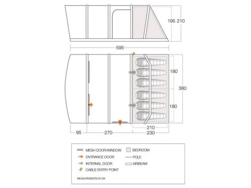 Vango Opblaasbare Tent Aether Air 600 Xl 4 Vango Opblaasbare Tent Aether Air 600 Xl - Afbeelding 2