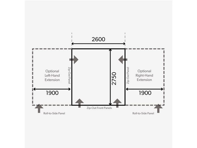Kampa Dometic Opblaasbare Voortent Club Air Pro 260 S 4 Kampa Dometic Opblaasbare Voortent Club Air Pro 260 S - Afbeelding 2