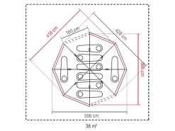 Coleman Familie Tent Octagon Blue-lime -Camping Koopjes 64 3coleman familie tent octagon blue lime 2000035750