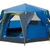 Coleman Familie Tent Octago Blue-lime -Camping Koopjes 65 0 coleman familie tent octago blue lime 2000035194
