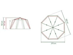 Coleman Familie Tent Octago Blue-lime -Camping Koopjes 65 2 coleman familie tent octago blue lime 2000035194