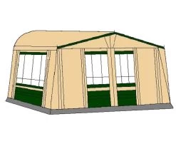 Te Velde Voortent + Uitbouw Prelude 250 Cm Groen -Camping Koopjes 7 tevelde voortent prelude groen 250 links 2