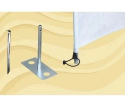 Bo-Camp Windschermharing 30 Cm 4 Stuks -Camping Koopjes bo camp windscherm haring met plaat 4 stuks 4163900 2