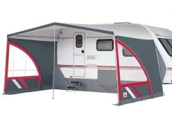 Dorema Caravanluifel Panorama -Camping Koopjes dorema caravan luifel panorama antraciet rood panorama 2
