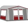 Te Velde Voortent De Vaart Lux 240 Cm Bordeaux -Camping Koopjes te velde voortenten de vaart lux 240 cm diep bordo links