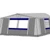 Te Velde Voortent De Vaart Standaard 240 Cm -Camping Koopjes te velde voortenten de vaart standaard 240 cm diep blauw rechts