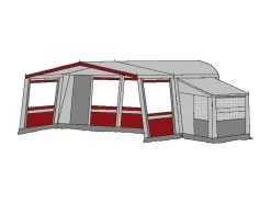 Te Velde Voortent De Vaart Lux 240 Cm Bordeaux -Camping Koopjes te velde voortenten met uitbouw en luifel de vaart lux bordo